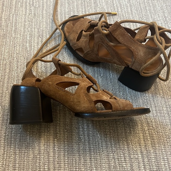 Camel suede CHLOE strappy sandal - Picture 2 of 3